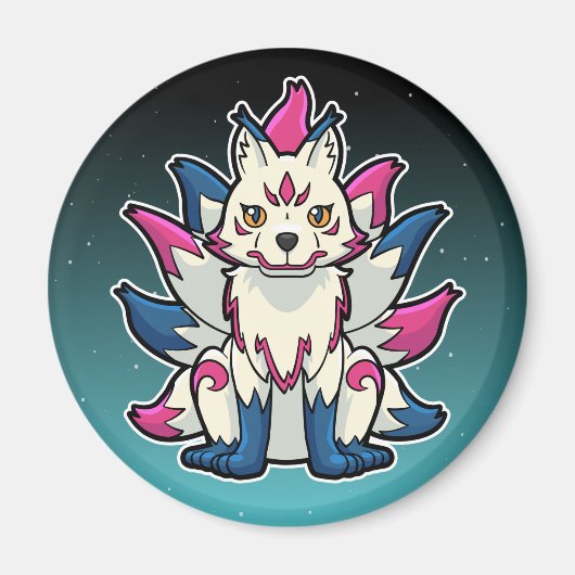 Nine-Tailed Fox- Kyuubi Kitsune Magneet (Voorkant)