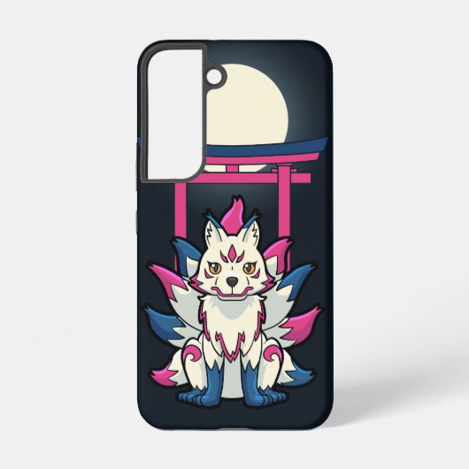 Nine-Tailed Kitsune Fox- Fun Yokai Samsung Galaxy Hoesje (Achterkant)