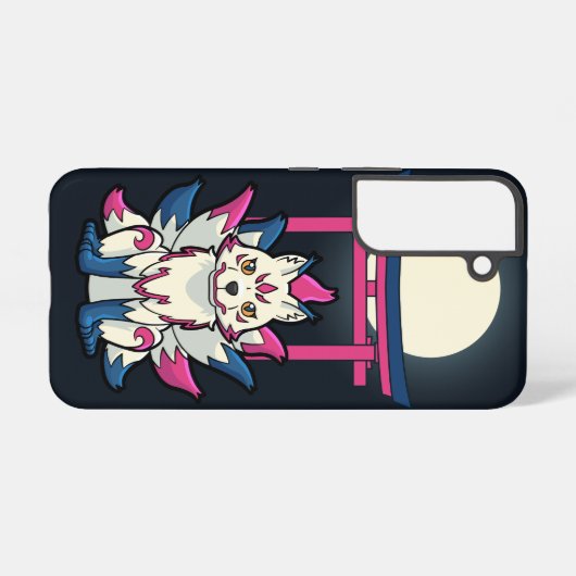 Nine-Tailed Kitsune Fox- Fun Yokai Samsung Galaxy Hoesje (Achterkant horizontaal)