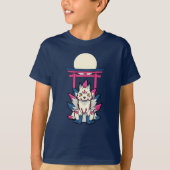 Nine-Tailed Kitsune Fox- Fun Yokai T-shirt (Voorkant)