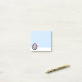 Nine-Tailed Kitsune- Japanse Vos Yokai Blauwe Rast Post-it® Notes (Op bureau)