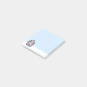 Nine-Tailed Kitsune- Japanse Vos Yokai Blauwe Rast Post-it® Notes (Schuin)