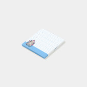 Nine-Tailed Kitsune- Japanse Vos Yokai Blauwe Rast Post-it® Notes (Schuin)
