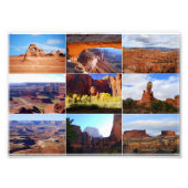 Nine Utah Landmarks Collage Foto Afdruk (Voorkant)