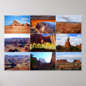 Nine Utah Landmarks Poster (Voorkant)