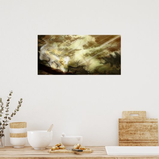 Nine-vossenbos Poster (Keuken)