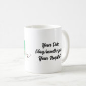 Nineteenth 19 Year Anniversary Personalization Koffiemok (Voorkant rechts)