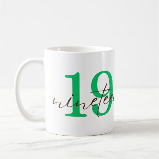 Nineteenth 19 Year Anniversary Personalization Koffiemok (Links)