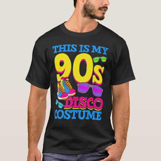 Nineties Disco Kostuum Party Muziek Retro 90s T-shirt (Voorkant)