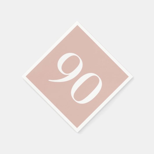 Ninetieth Birthday Blush Cocktail Napkins Servet (Hoek)