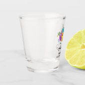Ninety' Bright & Bold Floral 90ste verjaardag Shot Glas (Links)