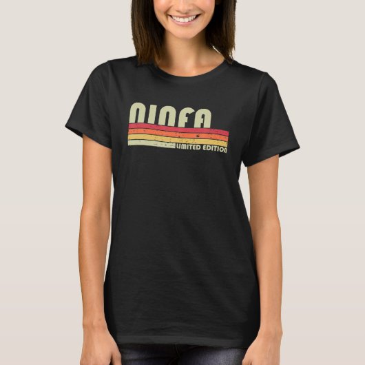 NINFA-naam Persoonlijke Retro 80S 90S geboorte T-shirt (Voorkant)