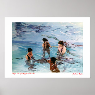 Ninfas en el agua/Nymphs in het water Poster