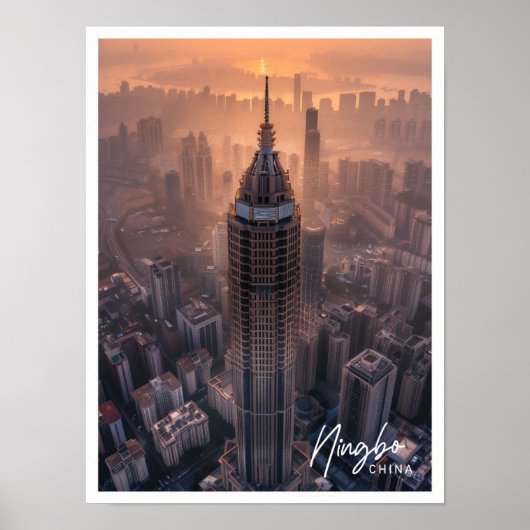 Ningbo China Art reizen beroemde plaats Poster (Voorkant)