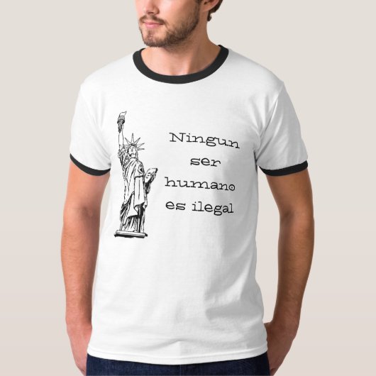 Ningun ser humano es ilegal t-shirt (Voorkant)