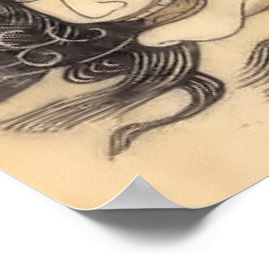 Ningyo-no-zu-Bunka (zeemeermin) Poster (Hoek)