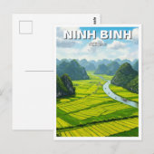 Ninh Binh Vietnam Reizen Briefkaart (Voorkant / Achterkant)