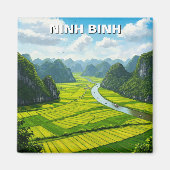 Ninh Binh Vietnam Reizen Magneet (Voorkant)