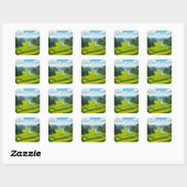 Ninh Binh Vietnam Reizen Vierkante Sticker (Vel)