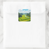Ninh Binh Vietnam Reizen Vierkante Sticker (Tas)