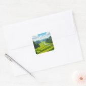 Ninh Binh Vietnam Reizen Vierkante Sticker (Envelop)