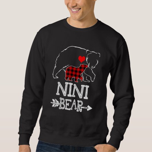 Nini Beer Buffalo Pset-kerstfamilie Pajama Trui (Voorkant)