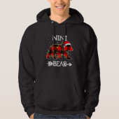 Nini Beer, Rode Buffel Plaid Moeder Beer Pyjama Hoodie (Voorkant)