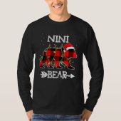 Nini Beer, Rode Buffel Plaid Moeder Beer Pyjama T-shirt (Voorkant)