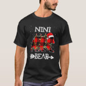 Nini Beer, Rode Buffel Plaid Moeder Beer Pyjama T-shirt (Voorkant)