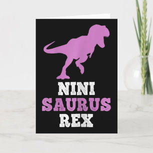 Nini-saurus Rex Dino Dinosaur Ninisaurus Grappig  Kaart