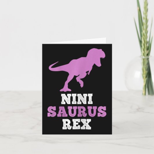 Nini-saurus Rex Dino Dinosaur Ninisaurus Grappig Kaart (Voorkant)