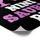 Nini-saurus Rex Dino Dinosaur Ninisaurus Grappig  Poster (Hoek)