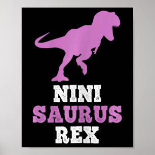 Nini-saurus Rex Dino Dinosaur Ninisaurus Grappig  Poster