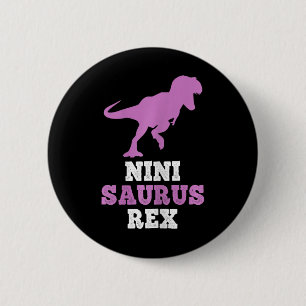 Nini-saurus Rex Dino Dinosaur Ninisaurus Grappig  Ronde Button 5,7 Cm