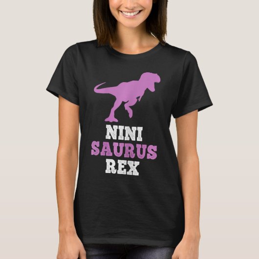 Nini-saurus Rex Dino Dinosaur Ninisaurus Grappig T-shirt (Voorkant)