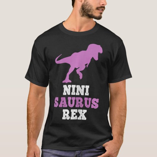 Nini-saurus Rex Dino Dinosaur Ninisaurus Grappig  T-shirt (Voorkant)