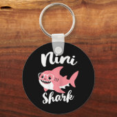 Nini Shark Moederdag Grandma Funny Sleutelhanger (Voorkant)