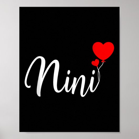 Nini Sweetheart Design met romantisch hart Poster (Voorkant)