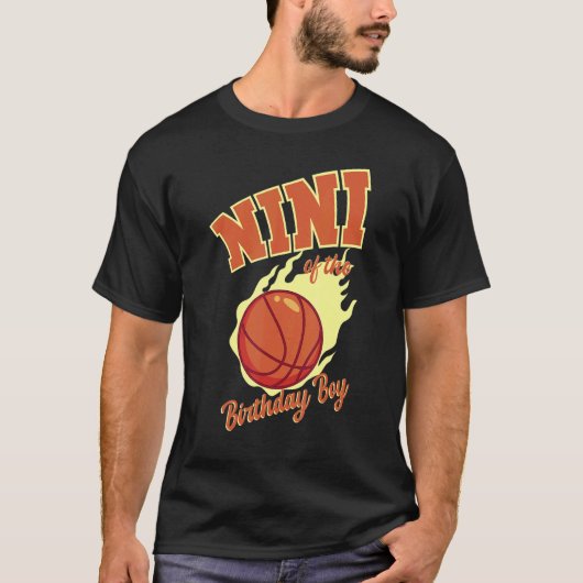 Nini van de Bday Pa van de Basketbalfamilie van de T-shirt (Voorkant)