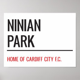 Ninins Park Stadium Street Sign Poster