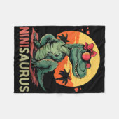 Ninisaurus Dino Dinosaur Nini-saurus T-rex Moeder Fleece Deken (Voorkant (Horizontaal))