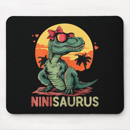 Ninisaurus Dino Dinosaur Nini-saurus T-rex Moeder Muismat (Voorkant)