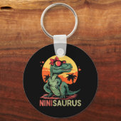 Ninisaurus Dino Dinosaur Nini-saurus T-rex Moeder' Sleutelhanger (Voorkant)