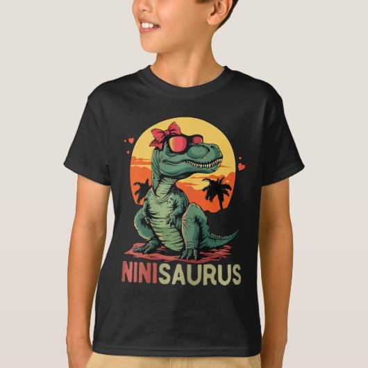 Ninisaurus Dino Dinosaur Nini-saurus T-rex Moeder T-shirt (Voorkant)