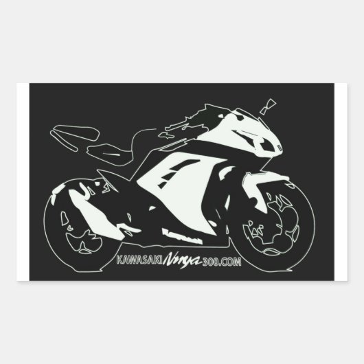Ninja 300 forum Zwart-wit sticker (Voorkant)