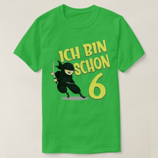 Ninja 6 Kinder Geburtstag 6 Jahre T-shirt (Design voorkant)