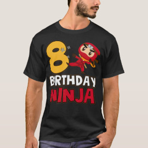 Ninja 8th Ninja cake astronaut T-shirt