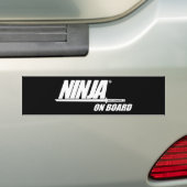 Ninja aan boord bumpersticker (Op auto)