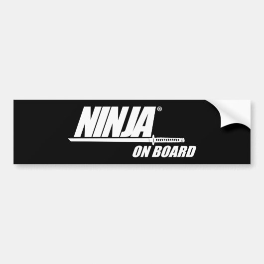 Ninja aan boord bumpersticker (Voorkant)