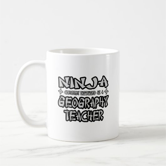 Ninja...aardrijkskundeleraar Koffiemok (Links)